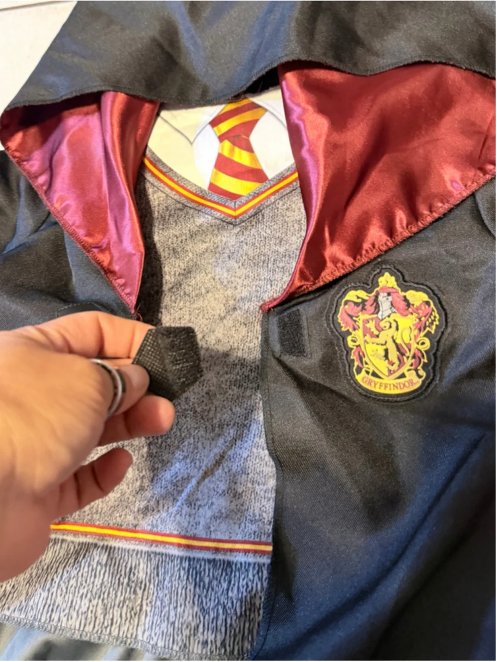 Girl’s Disguise Harry Potter Gryffindor Costume Robe One Size 7-8 Black/Burgundy